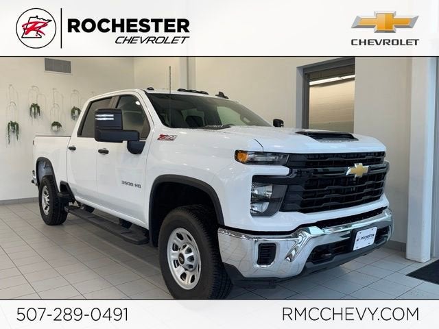 2026 Chevrolet Silverado 3500 HD WT in Summit White — front three-quarter view