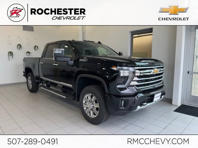 2026 Chevrolet Silverado 3500 HD High Country in Black — front three-quarter view