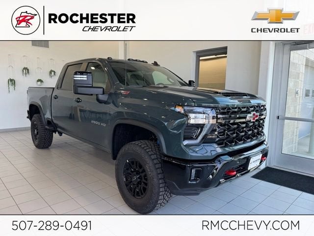 2026 Chevrolet Silverado 2500 HD ZR2 in Cypress Gray — front three-quarter view