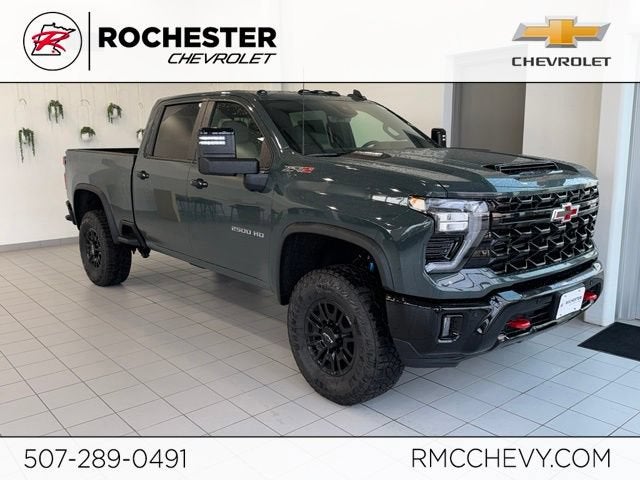 2026 Chevrolet Silverado 2500 HD ZR2 in Cypress Gray — front three-quarter view