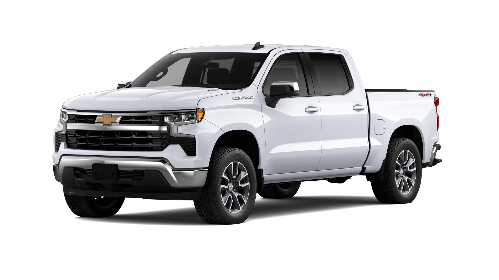 2026 Chevrolet Silverado 1500 LT (2FL) in Summit White — front three-quarter view