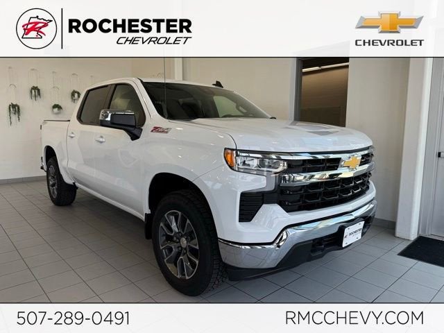 2026 Chevrolet Silverado 1500 LT in Summit White — front three-quarter view
