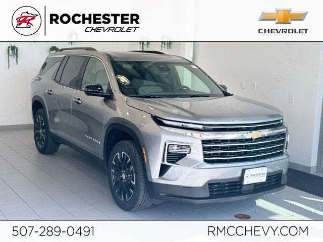 2026 Chevrolet Traverse LT in Sterling Gray Metallic — front three-quarter view