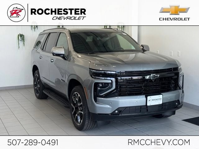 2026 Chevrolet Tahoe RST in Sterling Gray Metallic — front three-quarter view