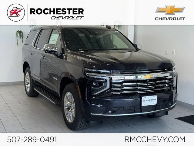 2026 Chevrolet Tahoe Premier in Dark Ash Metallic — front three-quarter view