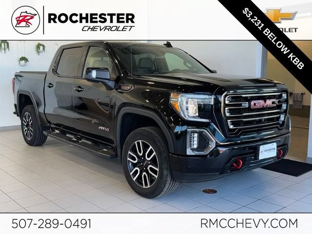 2019 GMC Sierra 1500 AT4 in Onyx Black — front three-quarter view