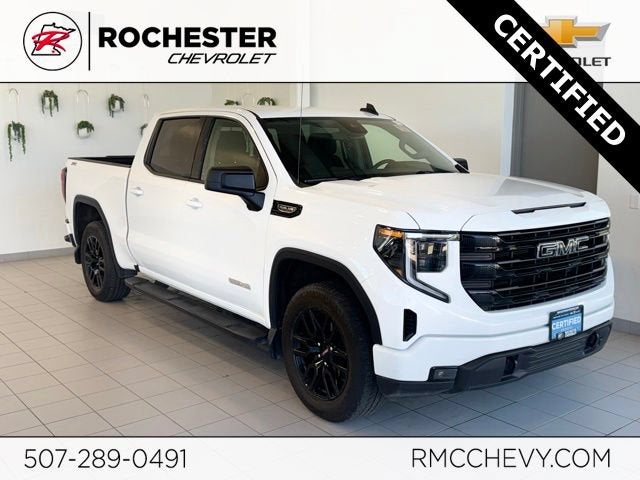 2023 GMC Sierra 1500 Elevation in Summit White — front three-quarter view