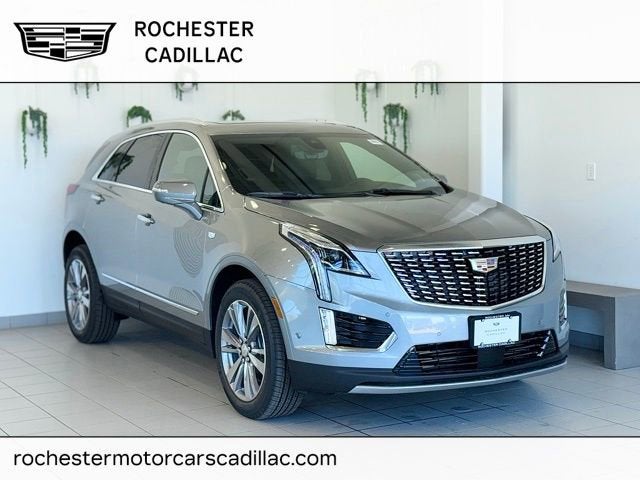 2026 Cadillac XT5 Premium Luxury in Argent Silver Metallic — front three-quarter view