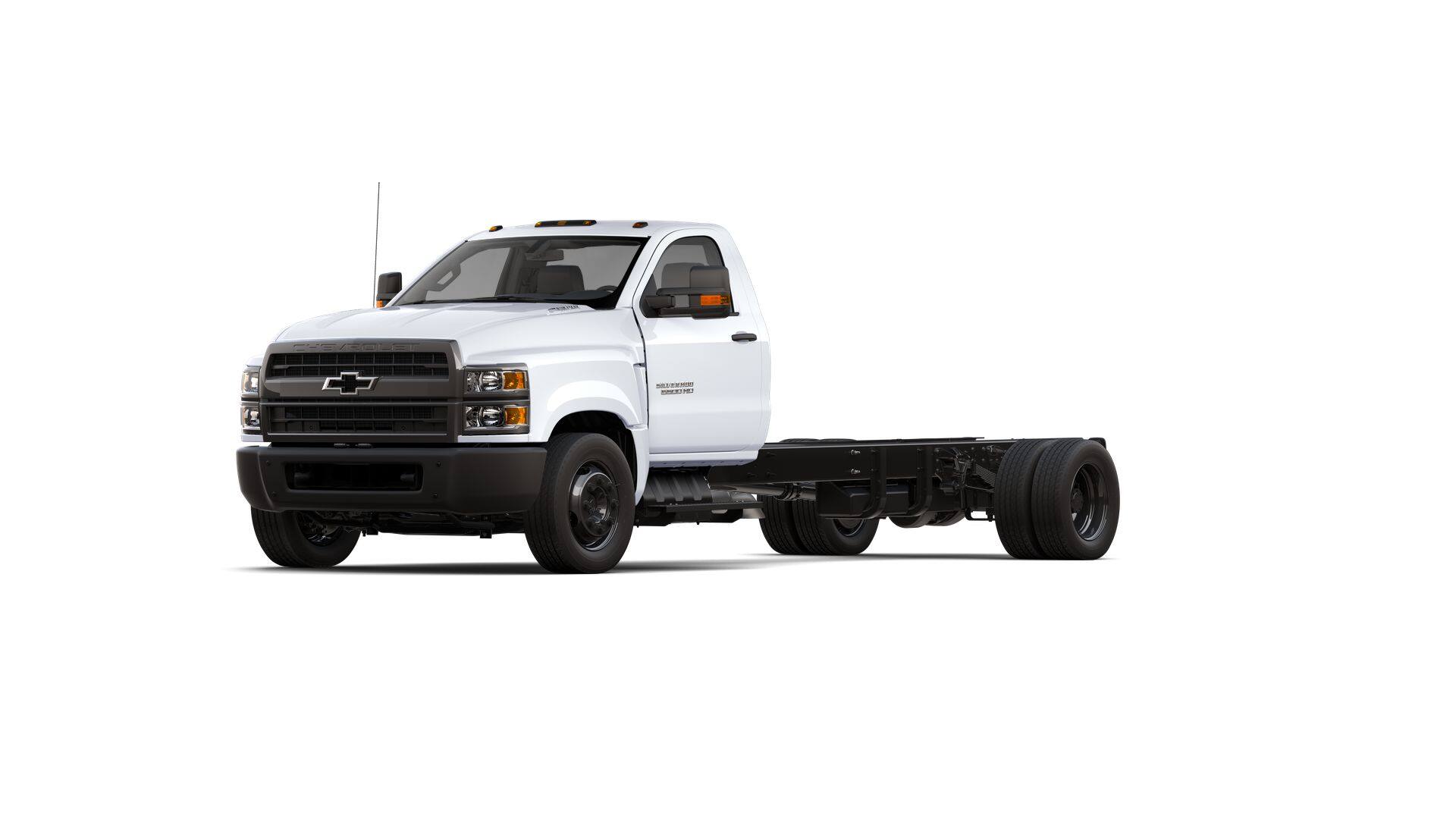 2024 Chevrolet Silverado 5500 HD Work Truck in Summit White — front three-quarter view
