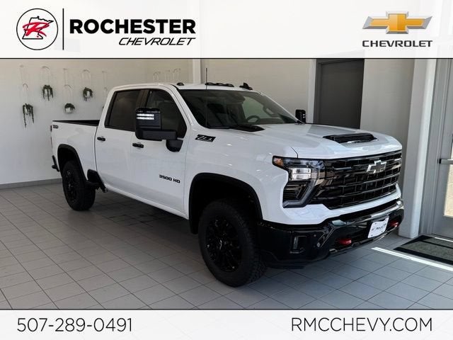 2026 Chevrolet Silverado 3500 HD LT in Summit White — front three-quarter view