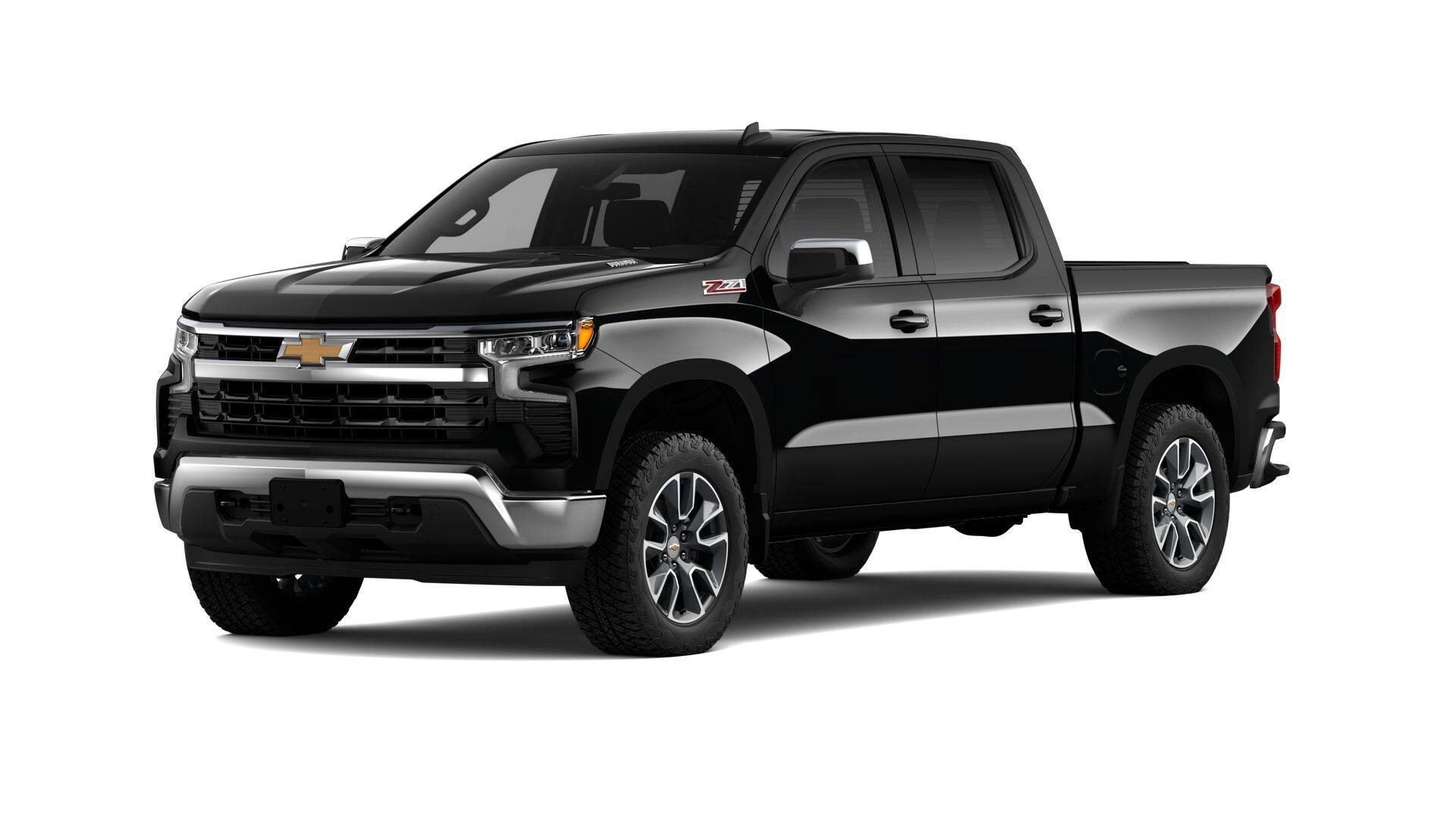 2026 Chevrolet Silverado 1500 LT in Black — front three-quarter view