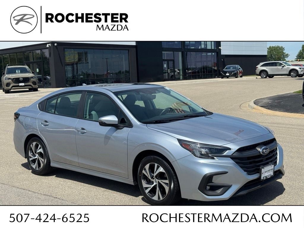 2024 Subaru Legacy Premium in Ice Silver Metallic — front three-quarter view