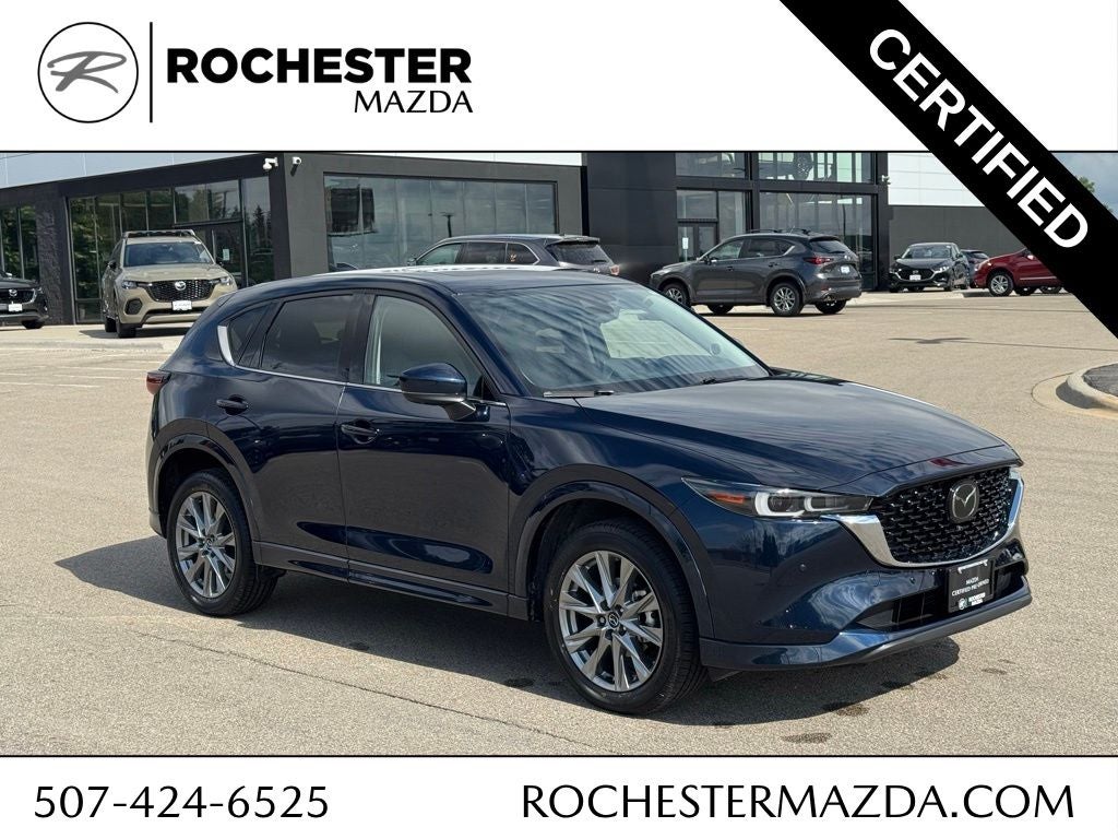 2025 Mazda Mazda CX-5 2.5 S Premium Plus Package in Deep Crystal Blue Mica — front three-quarter view