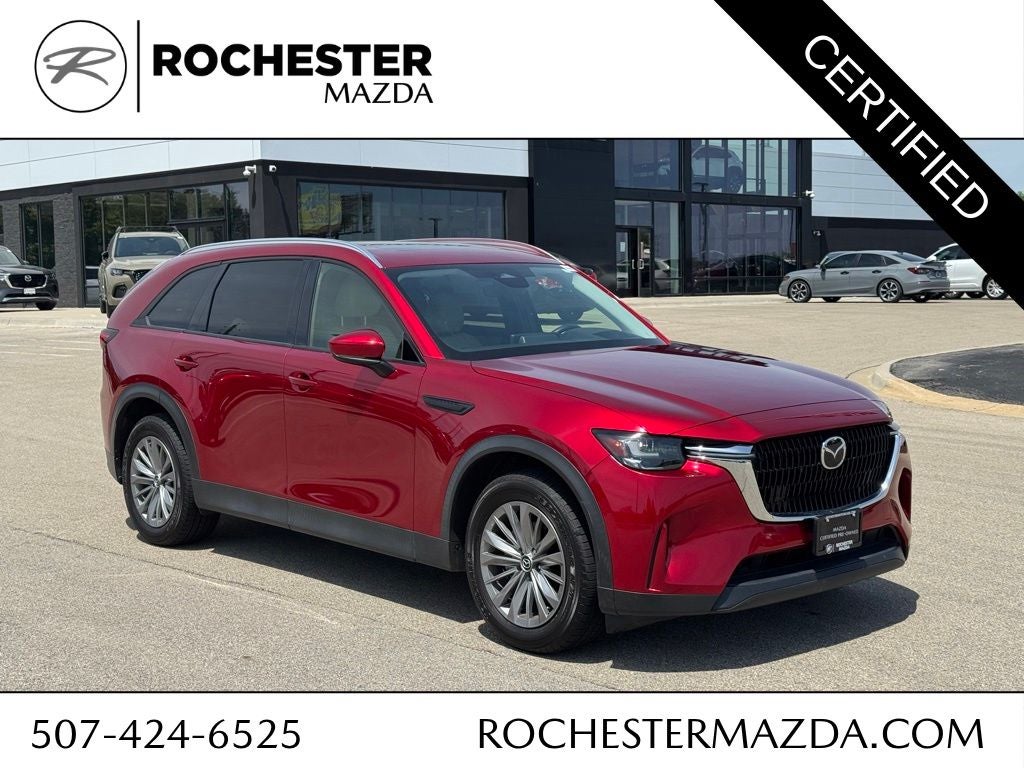 2024 Mazda Mazda CX-90 3.3 Turbo Preferred Plus in Soul Red Crystal Metallic — front three-quarter view