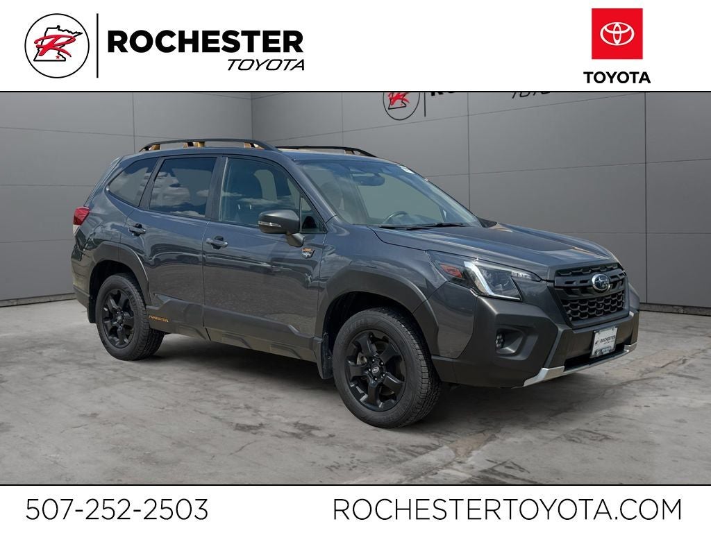 2022 Subaru Forester Wilderness AWD in Magnetite Gray Metallic — front three-quarter view