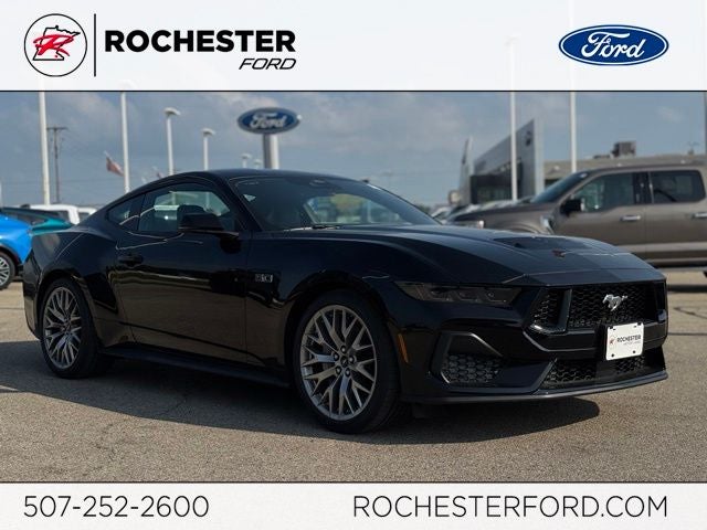2026 Ford Mustang GT Premium in Shadow Black — front three-quarter view