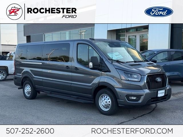2026 Ford Transit-350 XLT 12 Passenger in Carbonized Gray Metallic — front three-quarter view