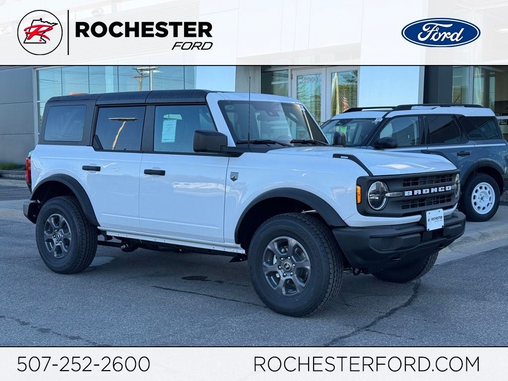 2026 Ford Bronco Big Bend in Oxford White — front three-quarter view