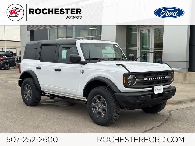 2026 Ford Bronco Big Bend in Oxford White — front three-quarter view