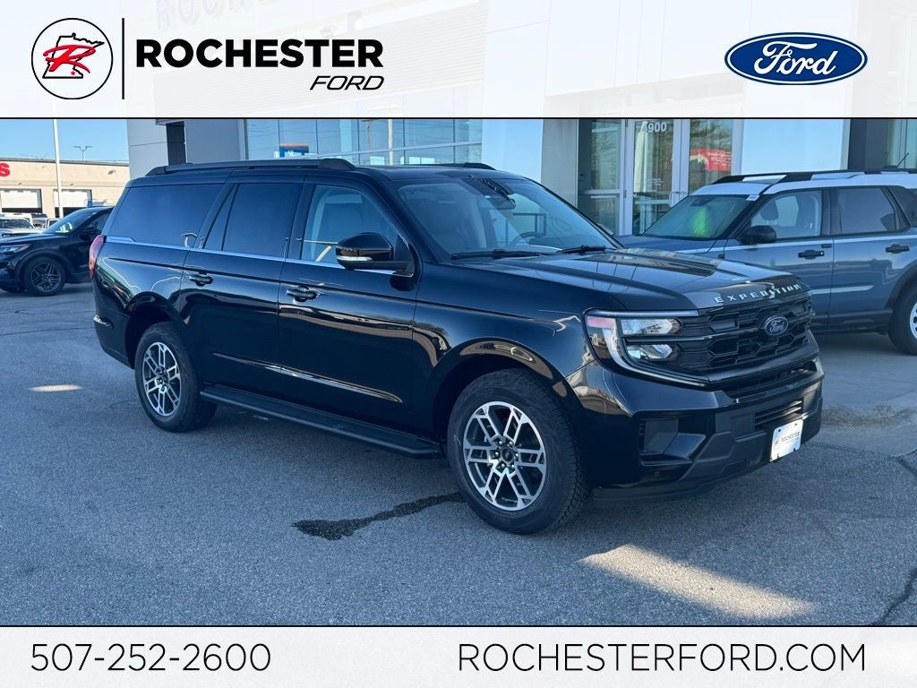 2026 Ford Expedition Max Active in Black — front three-quarter view