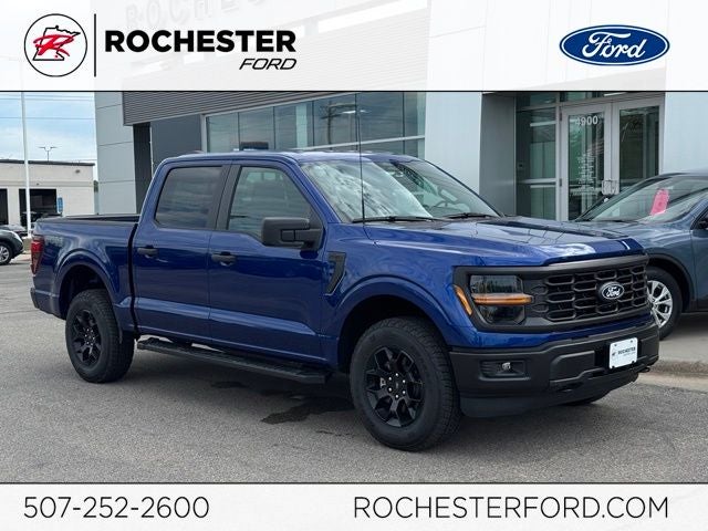 2026 Ford F-150 STX in Argon Blue Metallic — front three-quarter view