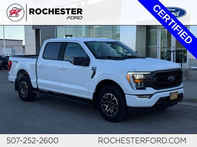 2023 Ford F-150 XLT in Oxford White — front three-quarter view