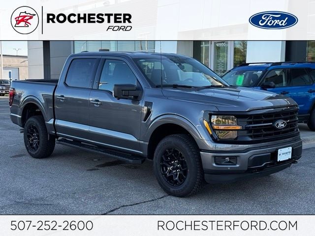 2026 Ford F-150 XLT w/Black App Pkg in Carbonized Gray Metallic — front three-quarter view
