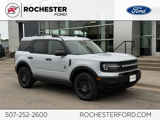 2026 Ford Bronco Sport Big Bend w/Heated Seats in Space White Metallic — front three-quarter view