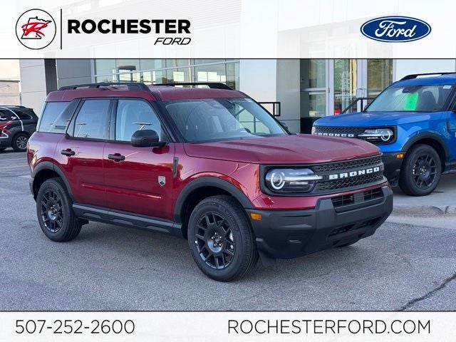 2026 Ford Bronco Sport Big Bend w/Heated Front Seats in Ruby Red Metallic Tinted Clearcoat — front three-quarter view