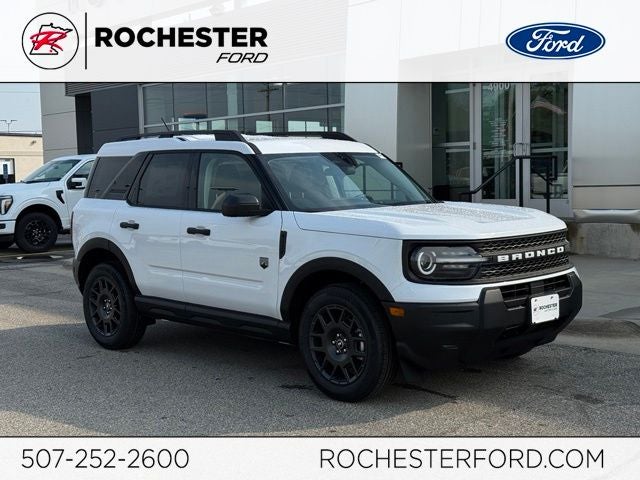 2026 Ford Bronco Sport Big Bend w/Tow Pkg + Heated Seats in Oxford White — front three-quarter view