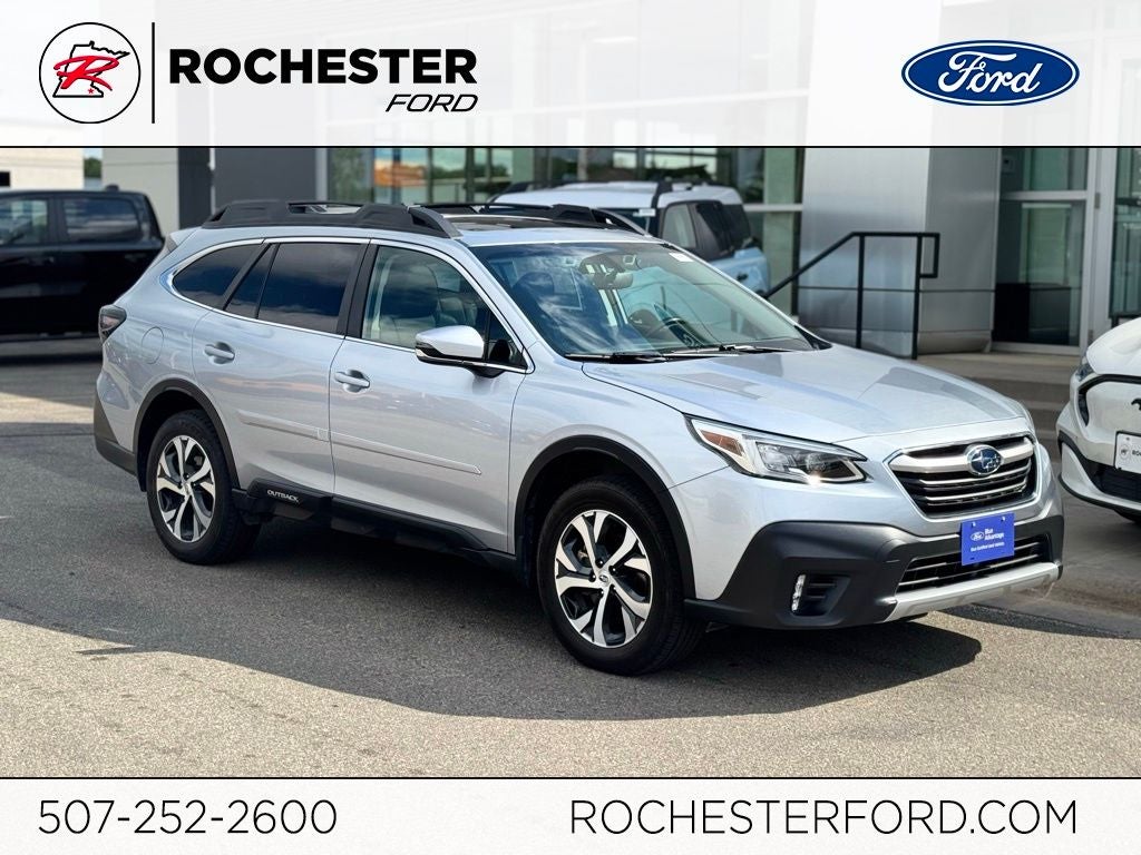 2021 Subaru Outback Limited XT in Ice Silver Metallic — front three-quarter view
