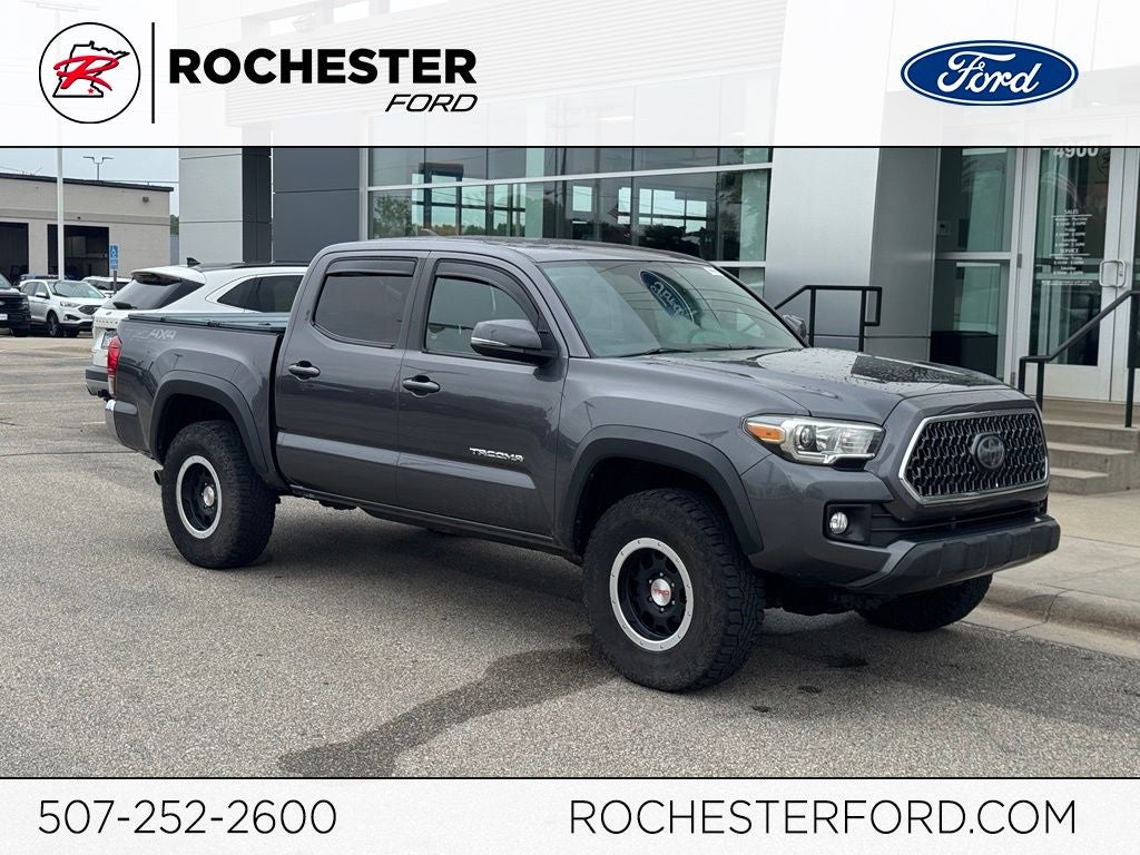 2018 Toyota Tacoma TRD Off-Road V6 in Magnetic Gray Metallic — front three-quarter view