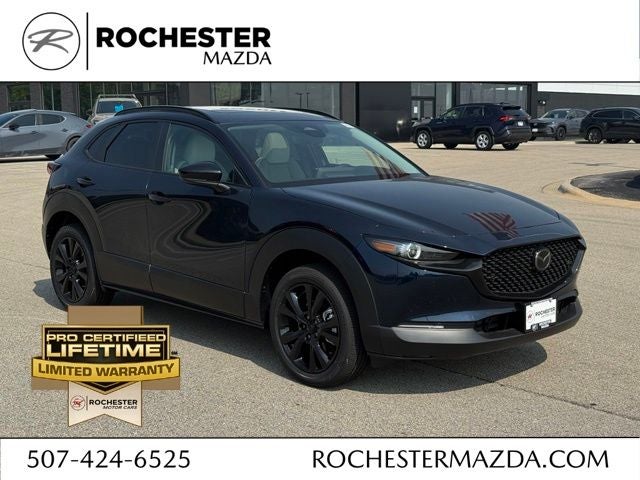 2026 Mazda Mazda CX-30 2.5 S Aire Edition in Deep Crystal Blue Mica — front three-quarter view