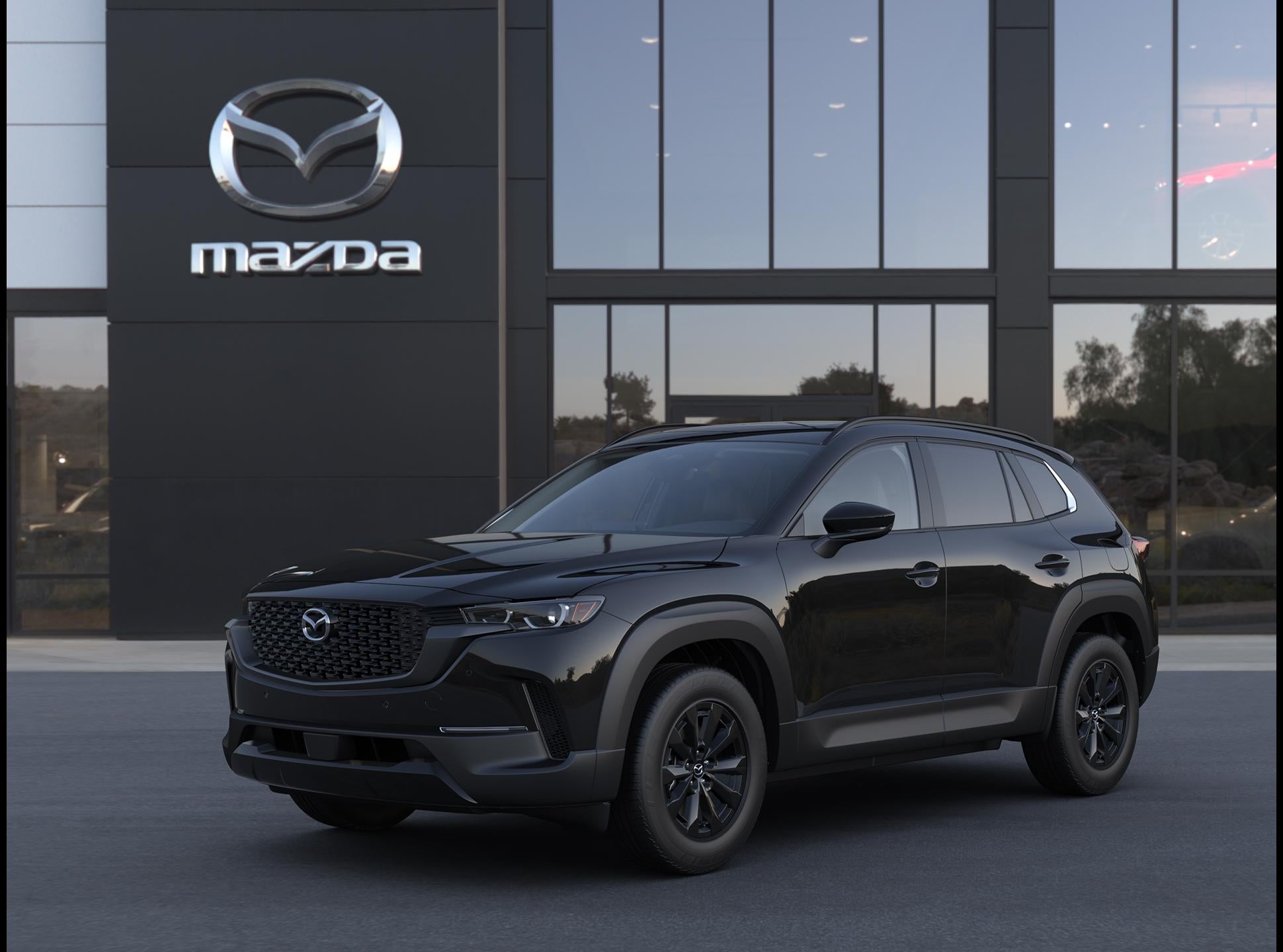 2026 Mazda Mazda CX-50 Hybrid Premium AWD in Jet Black Mica — front three-quarter view