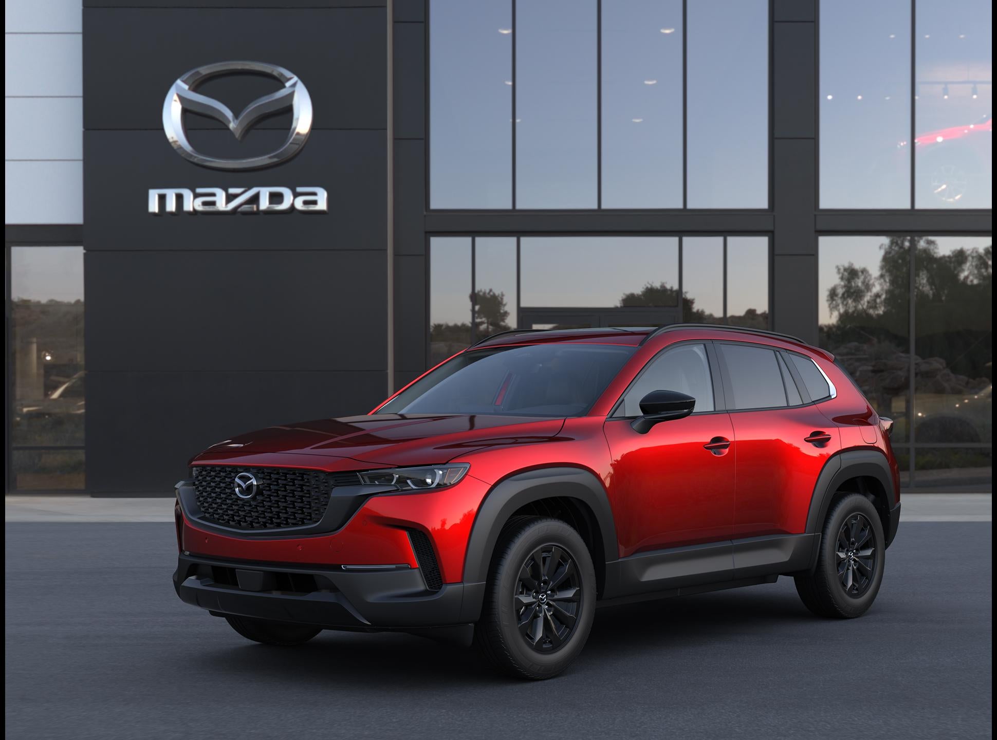 2026 Mazda Mazda CX-50 Hybrid Premium AWD in Soul Red Crystal Metallic — front three-quarter view
