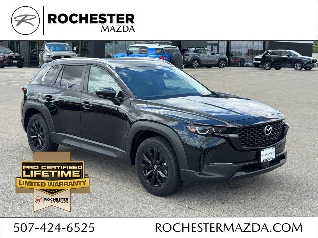 2026 Mazda Mazda CX-50 2.5 S Preferred AWD in Jet Black Mica — front three-quarter view