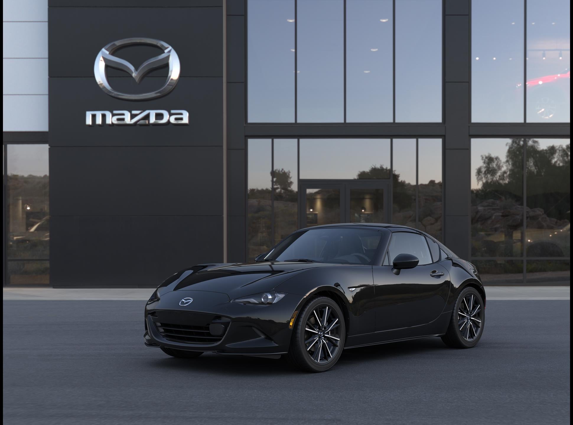 2026 Mazda Mazda MX-5 Miata RF Grand Touring in Jet Black Mica — front three-quarter view