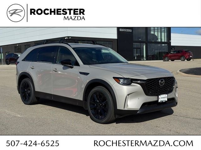 2026 Mazda Mazda CX-90 3.3 Turbo Premium Sport AWD in Platinum Quartz Metallic — front three-quarter view