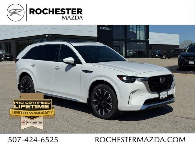 2026 Mazda Mazda CX-90 3.3 Turbo S Premium Plus AWD in Rhodium White Premium — front three-quarter view