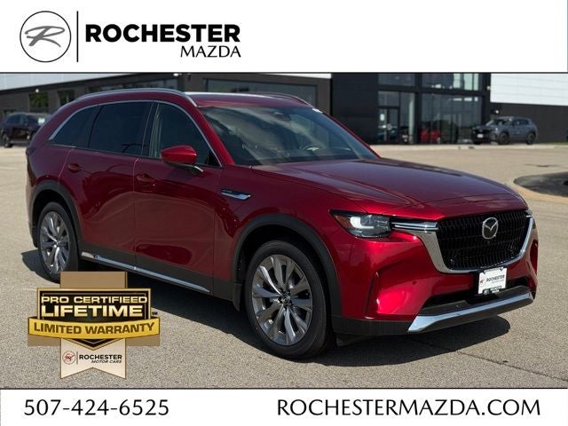 2026 Mazda Mazda CX-90 3.3 Turbo Premium Plus AWD in Soul Red Crystal Metallic — front three-quarter view
