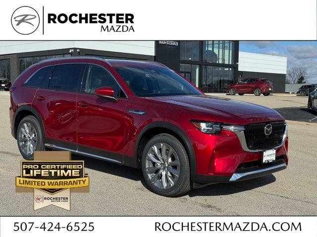 2026 Mazda Mazda CX-90 3.3 Turbo Premium Plus AWD in Soul Red Crystal Metallic — front three-quarter view