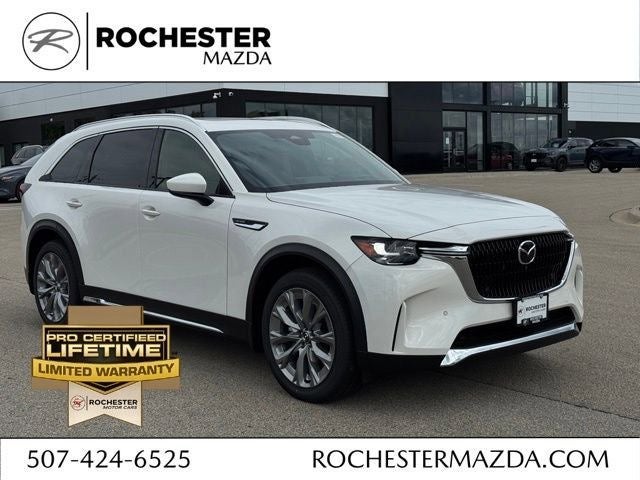 2026 Mazda Mazda CX-90 3.3 Turbo Premium Plus AWD in Rhodium White Premium — front three-quarter view