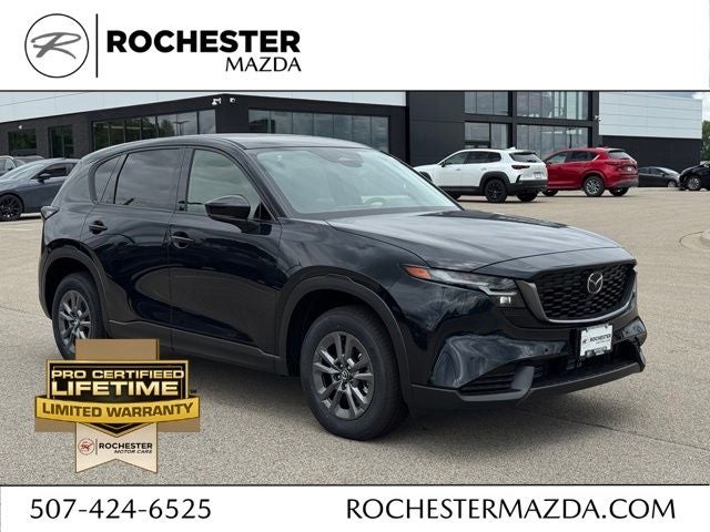 2026 Mazda Mazda CX-5 2.5 S Select AWD in Jet Black Mica — front three-quarter view