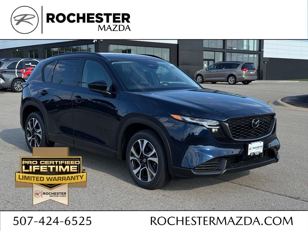 2026 Mazda Mazda CX-5 2.5 S Preferred AWD in Navy Blue Mica — front three-quarter view