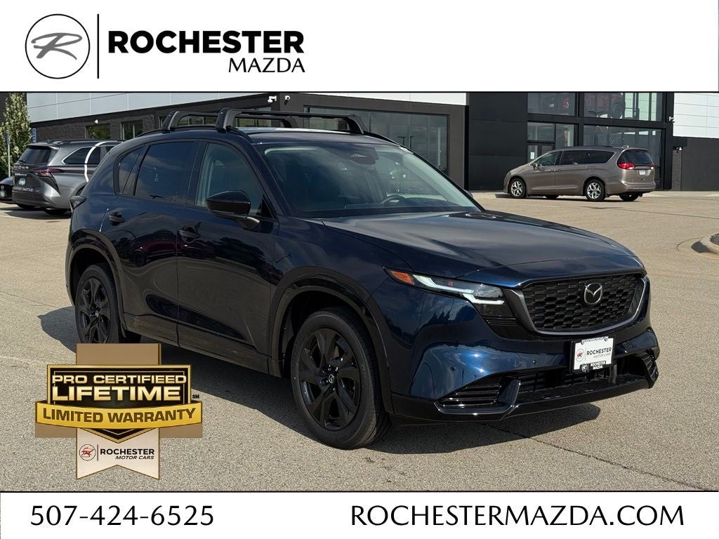 2026 Mazda Mazda CX-5 2.5 S Premium AWD in Navy Blue Mica — front three-quarter view