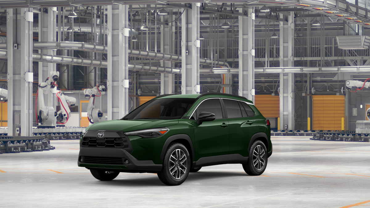 2026 Toyota Corolla Cross XLE in Cypress — front three-quarter view