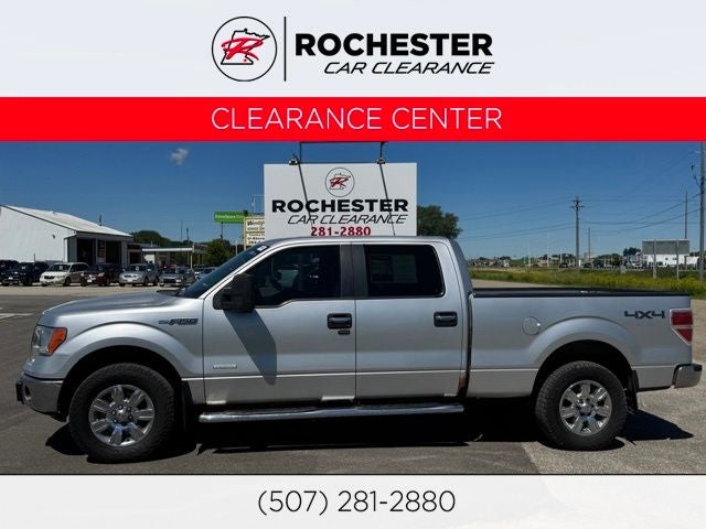 2012 Ford F-150 XLT in Ingot Silver — front three-quarter view