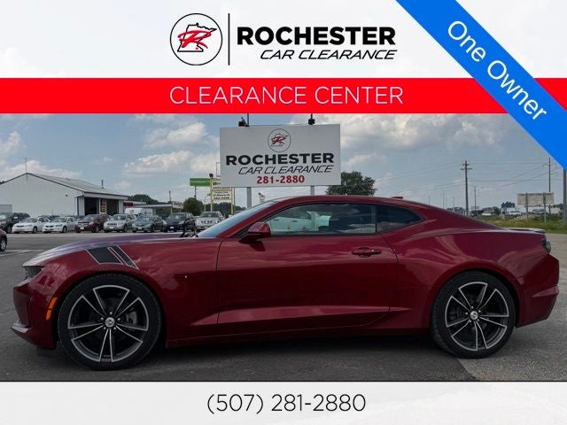 2021 Chevrolet Camaro 1LT in Cherry — front three-quarter view