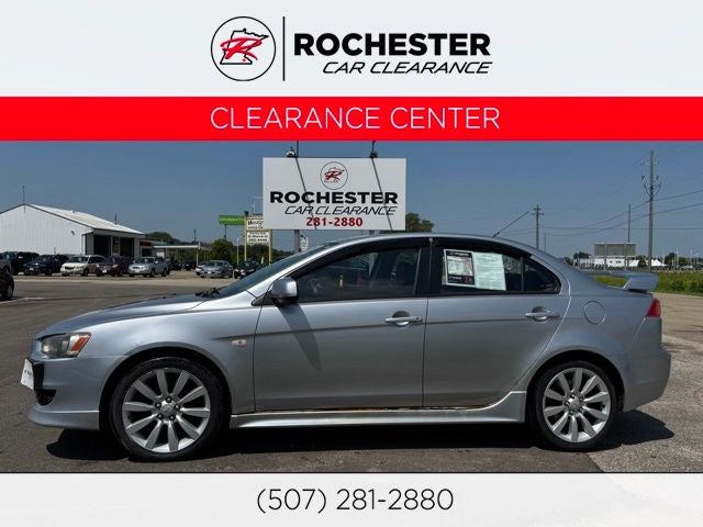 2008 Mitsubishi Lancer GTS in Silver — front three-quarter view